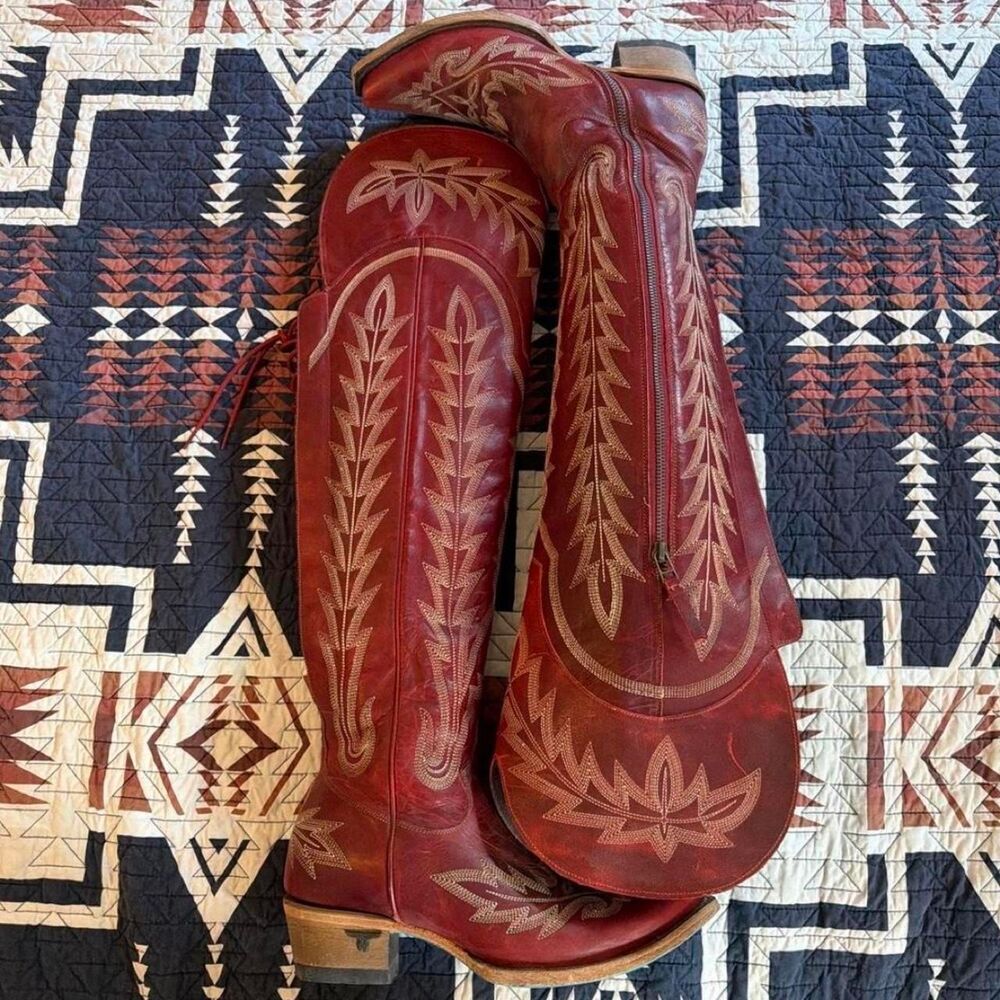 Unbranded Women's Burgundy and Red Boots